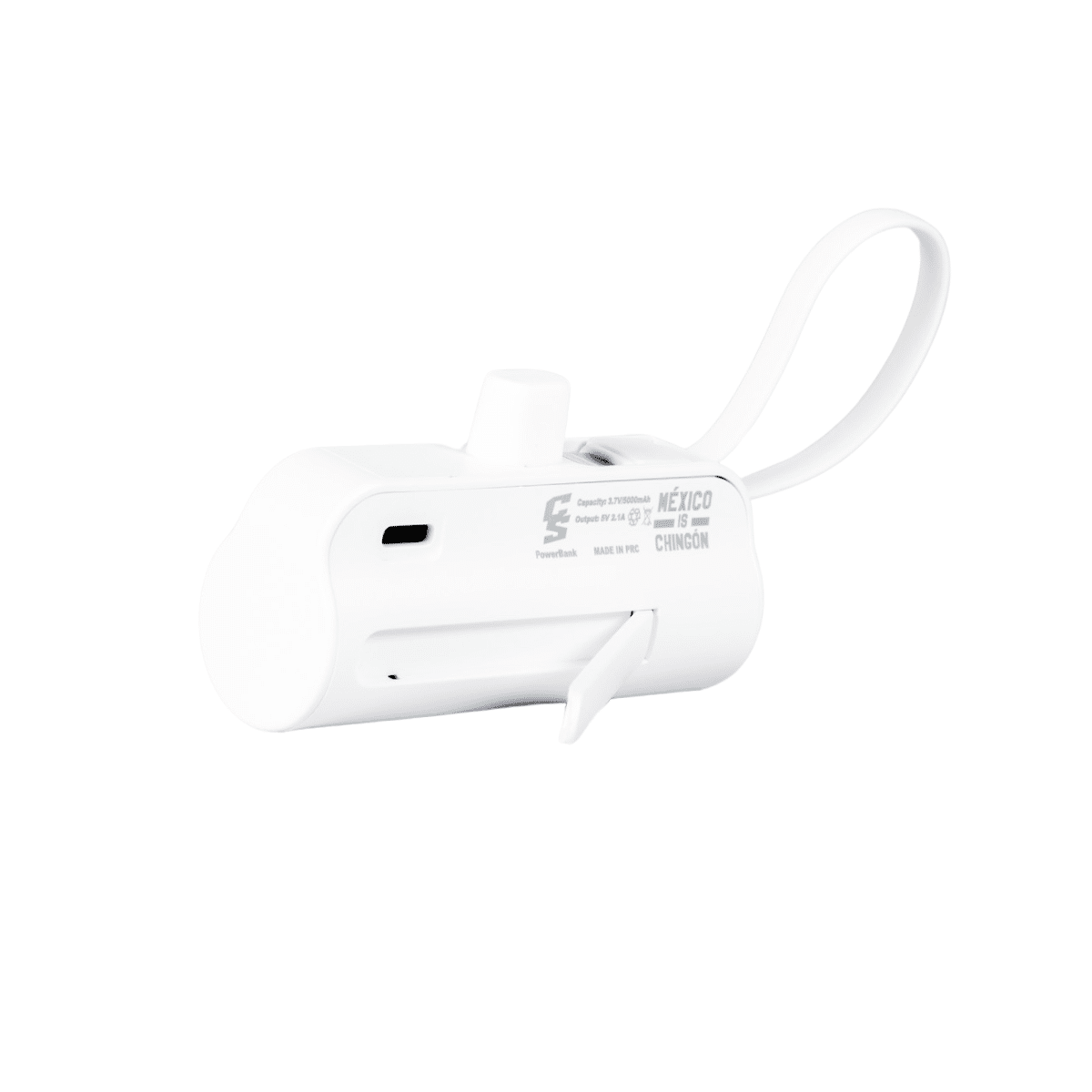 POWERBANK COMPACT 5,000 TIPO-C & CABLE IP BLANCO MQ-P121TC