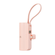 BATERIA PORTATIL COMPACT 5,000 IPH & CABLE TIPO-C ROSA - Miniatura