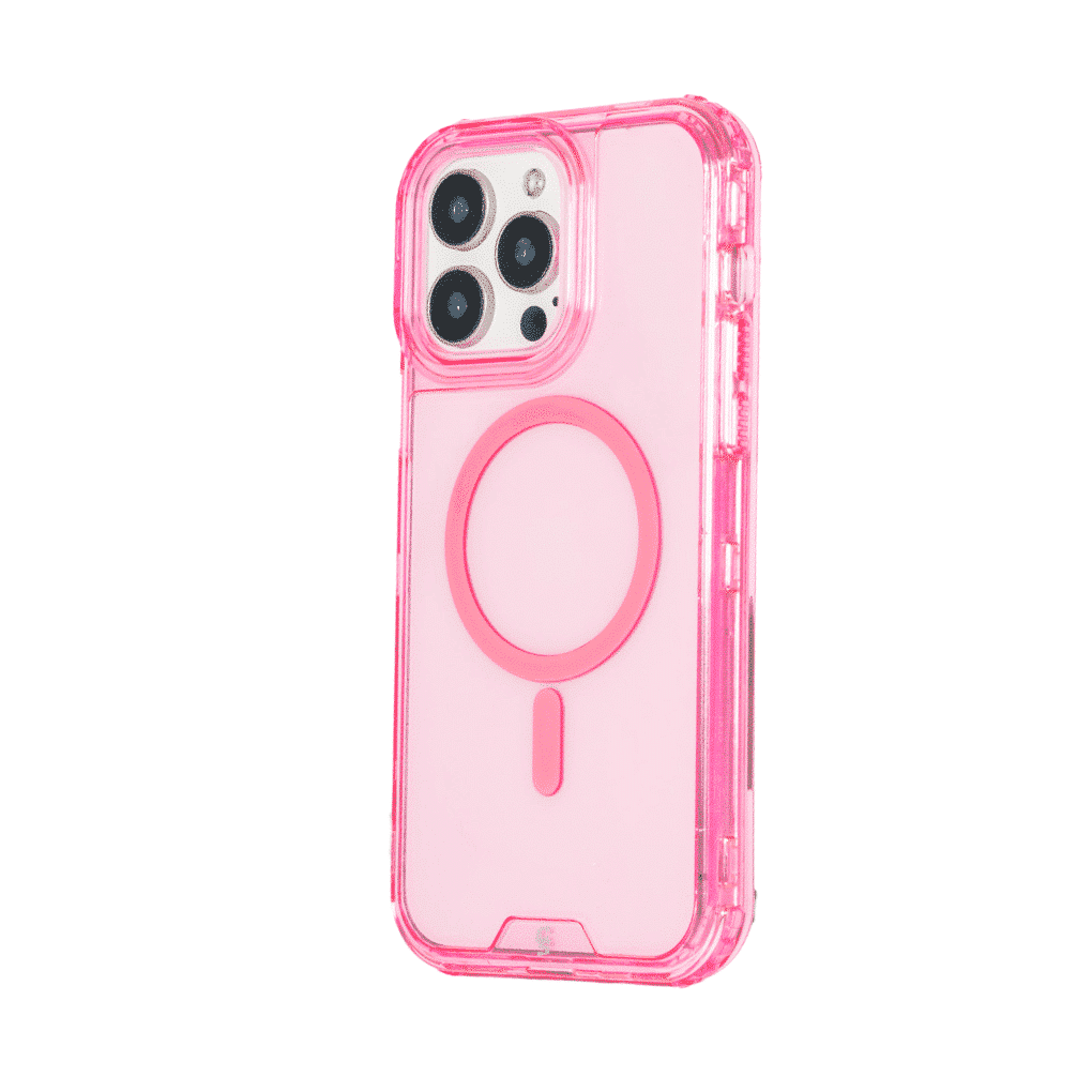 FUNDA MAGSAFE COLORFULL 3IN1 IPHONE 16 PRO MAX ROSA