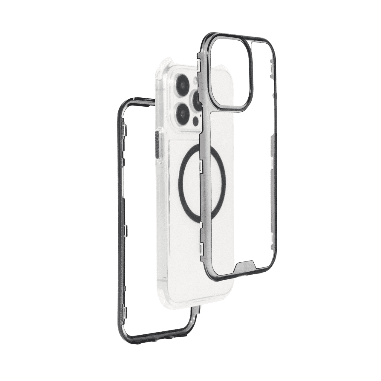 CLEAR-MAGSAFE NEGRO IPHONE 15 PLUS