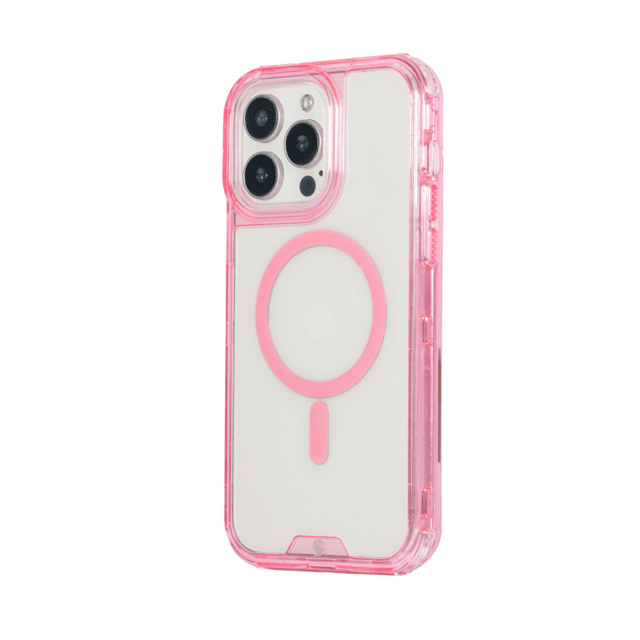 FUNDA IPHONE 16 PRO MAGSAFE 3IN1 TRANSPARENTE ROSA