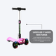 SCOOTER KIDS A3 PRO 60W MOTOR ROSA - Miniatura