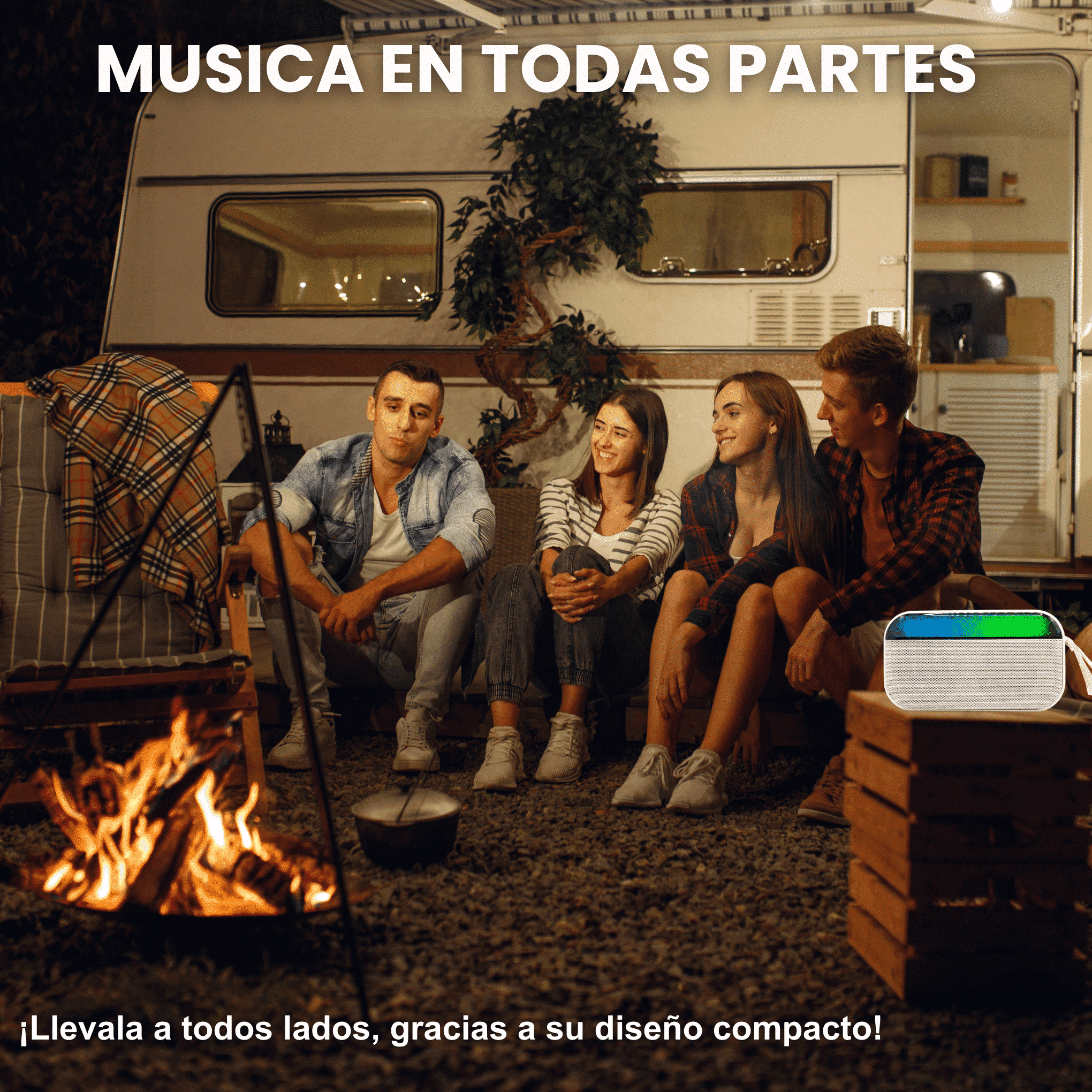 BOCINA BT/FM/USB/SD CYBERSHOP BLANCA features