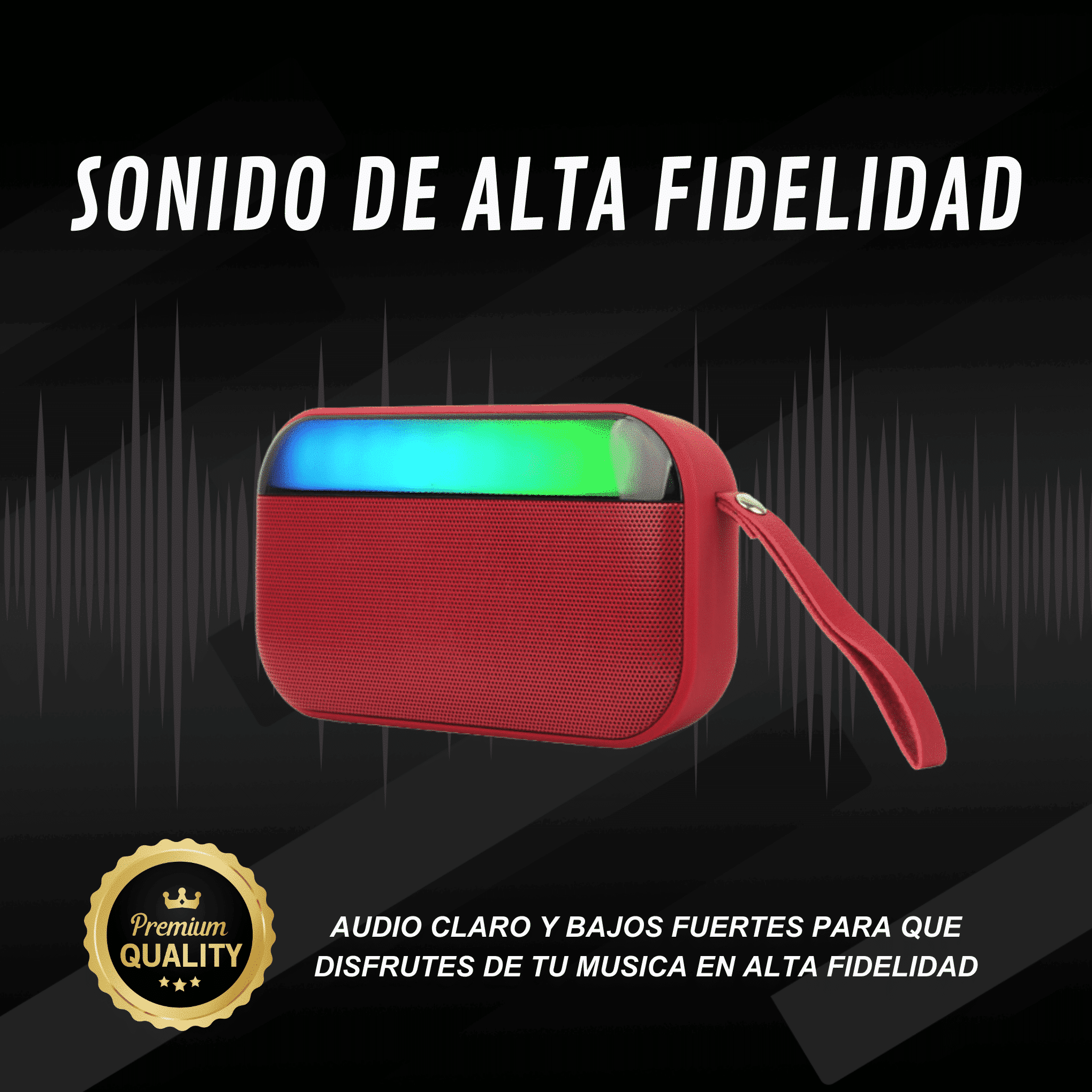 BOCINA BT/FM/USB/SD CYBERSHOP ROJA