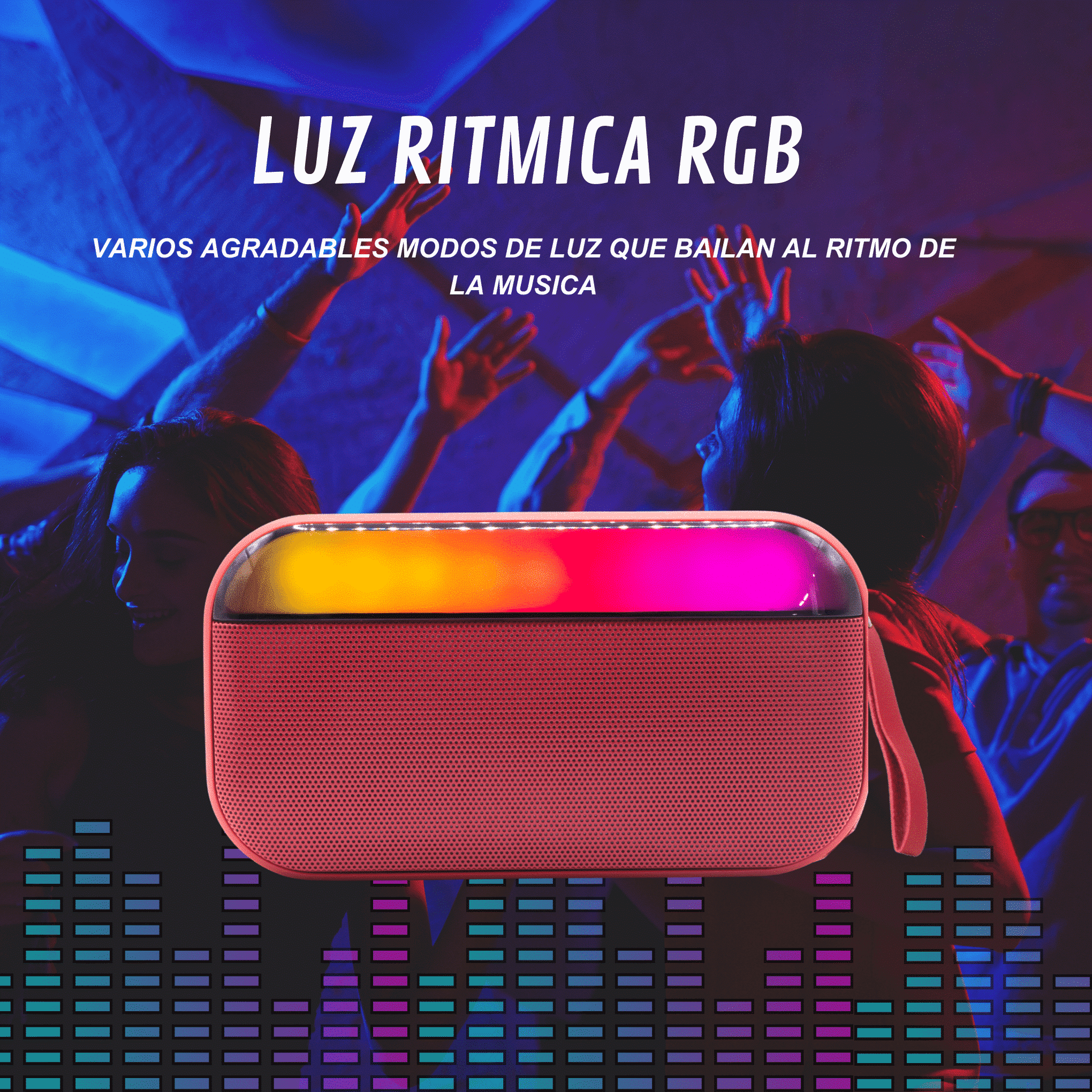 BOCINA BT/FM/USB/SD CYBERSHOP ROJA